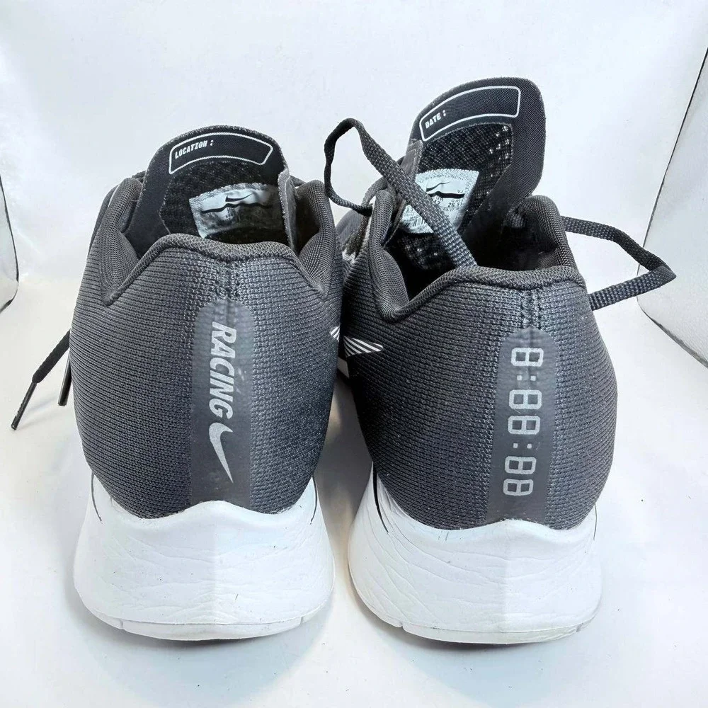 Nike Zoom Fly Mens 8.5 Black White Racing Running Shoes 880848-001 Excellent